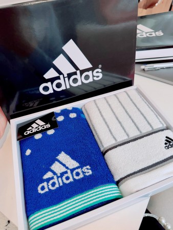 日本adidas 大毛巾二入禮盒組