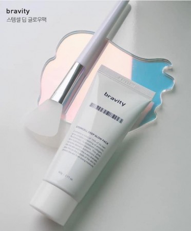 韓國Bravity深層水光面膜60g（贈送面膜刷乙隻）