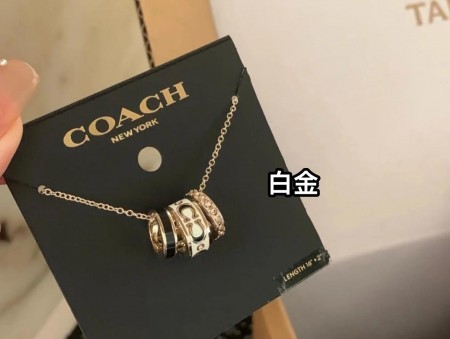 黑5超低折扣Coach琺瑯三環項鍊