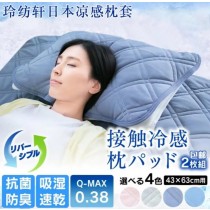 （免運）日本黑科技涼感枕套一組兩個